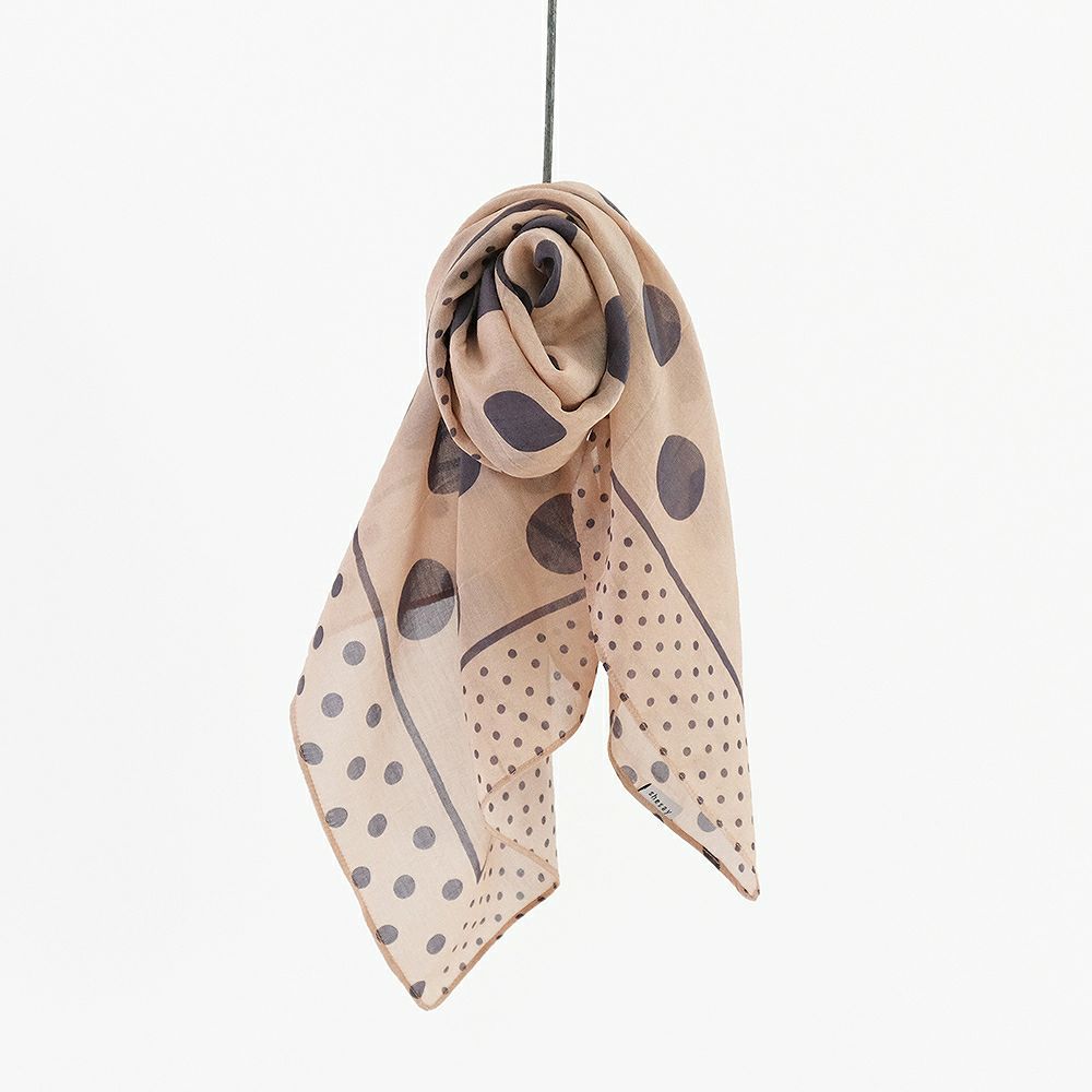 Branch m‘.,ブランチエム,ナチュラル,30代,40代,50代,60代,スカーフ,パネルスカーフ,ドットスカーフ,ドット,shesay,志成, 志成販売