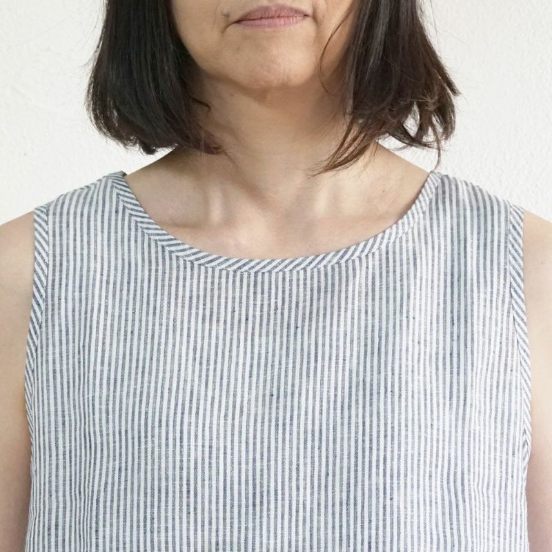 Branch m‘.,ブランチエム,ナチュラル,30代,40代,50代,60代,リネン,ゆったり,タンクトップ,ノースリーブ,ストラップ,リネンタンクトップ 