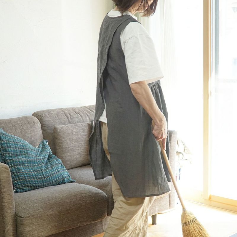 Branch m‘.,ブランチエム,ナチュラル,30代,40代,50代,60代,リネン,ゆったり,エプロン,リネンエプロン,ワンピースエプロン,エプロンワンピース,