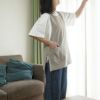 Branch m‘.,ブランチエム,ナチュラル,30代,40代,50代,60代,リネン,ゆったり,エプロン,リネンエプロン,ベスト,リネンベスト,ストライプ,コットンリネン