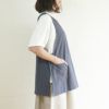 Branch m‘.,ブランチエム,ナチュラル,30代,40代,50代,60代,リネン,ゆったり,エプロン,リネンエプロン,ベスト,リネンベスト,ストライプ,コットンリネン