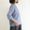 Branch m‘.,ブランチエム,ナチュラル,30代,40代,50代,60代,リネン,ゆったり,blouse,ブラウス,プルオーバー,リネンブラウス,リネンプルオーバー,ストライプブラウス,ストライプ,リネンストライプ,7分袖,7分袖ブラウス,