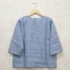 Branch m‘.,ブランチエム,ナチュラル,30代,40代,50代,60代,リネン,ゆったり,blouse,ブラウス,プルオーバー,リネンブラウス,リネンプルオーバー,ストライプブラウス,ストライプ,リネンストライプ,7分袖,7分袖ブラウス,