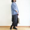 Branch m‘.,ブランチエム,ナチュラル,30代,40代,50代,60代,リネン,ゆったり,blouse,ブラウス,シャツ,リネンブラウス,リネンシャツ,ストライプブラウス,ストライプ,リネンストライプ,5分袖,5分袖ブラウス,５分袖シャツ,バンドカラー