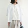 Branch m‘.,ブランチエム,ナチュラル,30代,40代,50代,60代,リネン,ゆったり,blouse,ブラウス,シャツ,リネンブラウス,リネンシャツ,ストライプブラウス,ストライプ,リネンストライプ,5分袖,5分袖ブラウス,５分袖シャツ,バンドカラー
