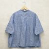 Branch m‘.,ブランチエム,ナチュラル,30代,40代,50代,60代,リネン,ゆったり,blouse,ブラウス,シャツ,リネンブラウス,リネンシャツ,ストライプブラウス,ストライプ,リネンストライプ,5分袖,5分袖ブラウス,５分袖シャツ,バンドカラー