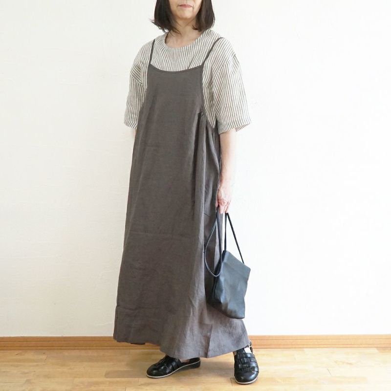 Branch m‘.,ブランチエム,ナチュラル,30代,40代,50代,60代,リネン,ゆったり,ワンピース,リネンワンピース,フレアワンピース,キャミソールワンピース,キャミワンピ,