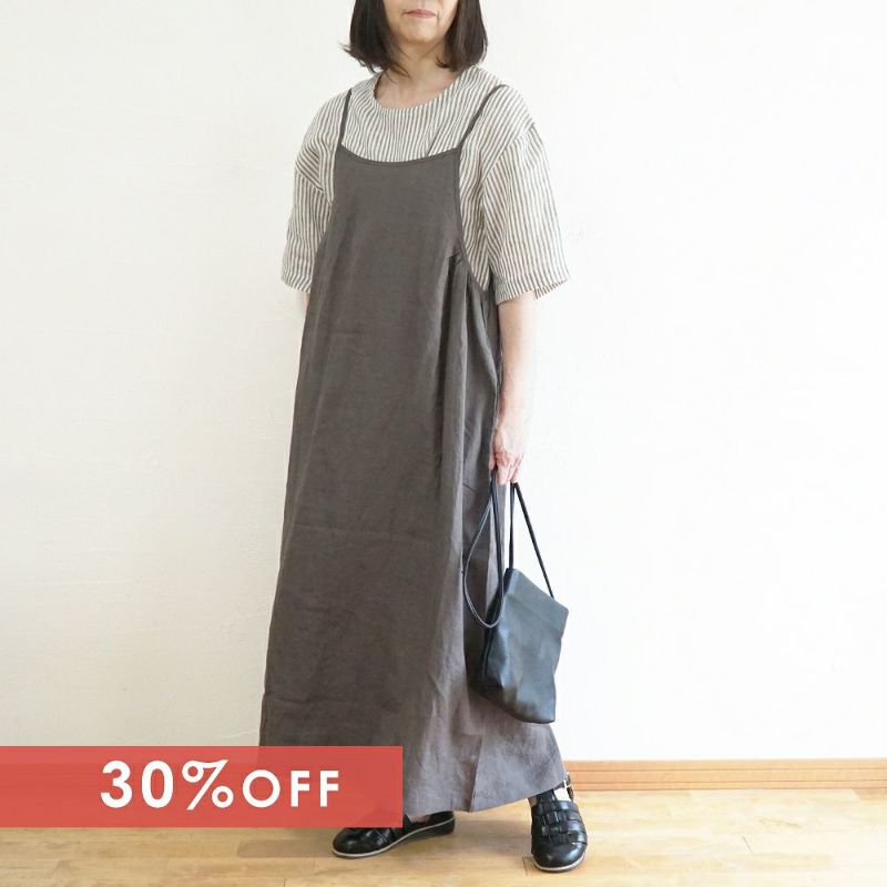 Branch m‘.,ブランチエム,ナチュラル,30代,40代,50代,60代,リネン,ゆったり,ワンピース,リネンワンピース,フレアワンピース,キャミソールワンピース,キャミワンピ,