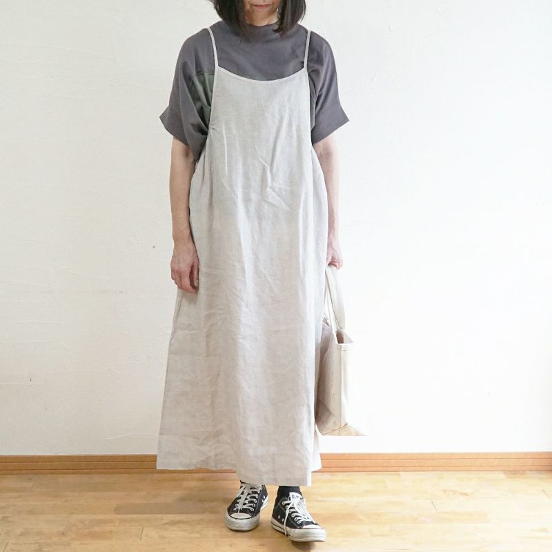 Branch m‘.,ブランチエム,ナチュラル,30代,40代,50代,60代,リネン,ゆったり,ワンピース,リネンワンピース,フレアワンピース,キャミソールワンピース,キャミワンピ,