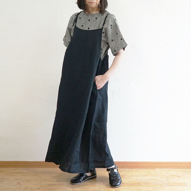 Branch m‘.,ブランチエム,ナチュラル,30代,40代,50代,60代,リネン,ゆったり,ワンピース,リネンワンピース,フレアワンピース,キャミソールワンピース,キャミワンピ,