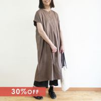 Branch m‘.,ブランチエム,ナチュラル,30代,40代,50代,60代,リネン,ゆったり,ワンピース,リネンワンピース,ノースリーブワンピース,スキッパー,スキッパーワンピース