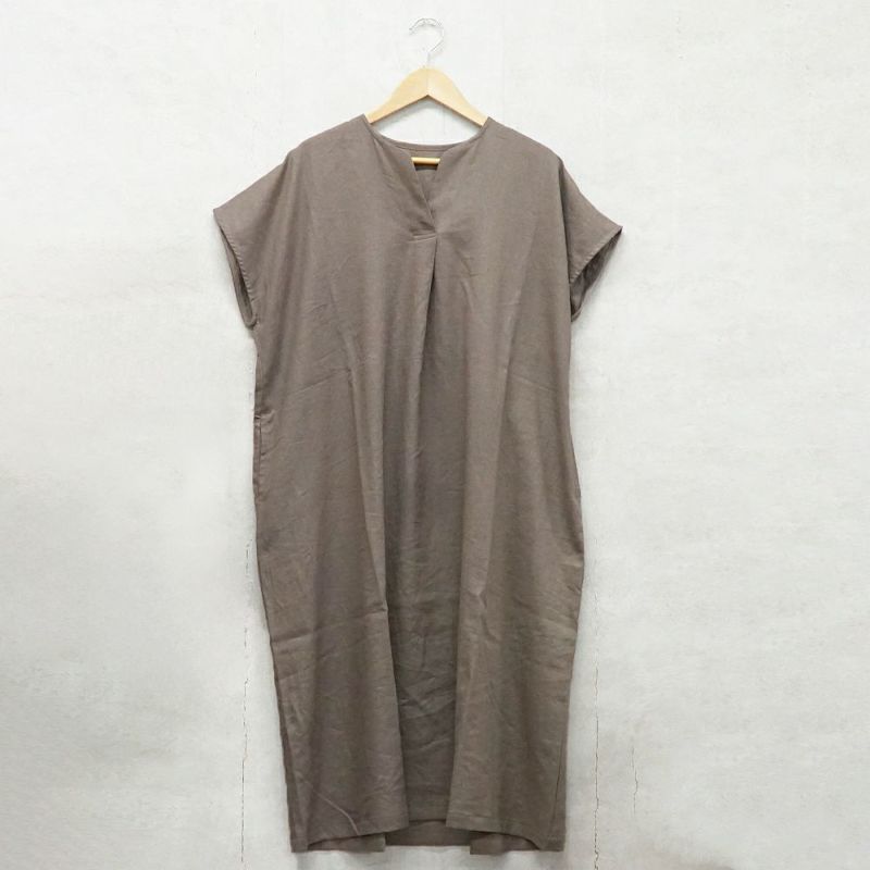 Branch m‘.,ブランチエム,ナチュラル,30代,40代,50代,60代,リネン,ゆったり,ワンピース,リネンワンピース,ノースリーブワンピース,スキッパー,スキッパーワンピース