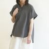 Branch m‘.,ブランチエム,ナチュラル,30代,40代,50代,60代,リネン,ゆったり,ブラウス,リネンブラウス,半袖,5分袖,プルオーバー,プルオーバーブラウス, Tシャツ