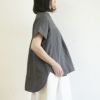 Branch m‘.,ブランチエム,ナチュラル,30代,40代,50代,60代,リネン,ゆったり,ブラウス,リネンブラウス,半袖,5分袖,プルオーバー,プルオーバーブラウス, Tシャツ