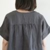 Branch m‘.,ブランチエム,ナチュラル,30代,40代,50代,60代,リネン,ゆったり,ブラウス,リネンブラウス,半袖,5分袖,プルオーバー,プルオーバーブラウス, Tシャツ