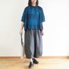 Branch m‘.,ブランチエム,ナチュラル,30代,40代,50代,60代,リネン,ゆったり,blouse,ブラウス,半袖,チェック,チェック柄,チェック柄ブラウス,コットンリネン,コットンリネンブラウス,ドルマン,ドルマンブラウス
