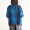 Branch m‘.,ブランチエム,ナチュラル,30代,40代,50代,60代,リネン,ゆったり,blouse,ブラウス,半袖,チェック,チェック柄,チェック柄ブラウス,コットンリネン,コットンリネンブラウス,ドルマン,ドルマンブラウス