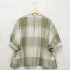 Branch m‘.,ブランチエム,ナチュラル,30代,40代,50代,60代,リネン,ゆったり,blouse,ブラウス,半袖,チェック,チェック柄,チェック柄ブラウス,コットンリネン,コットンリネンブラウス,ドルマン,ドルマンブラウス