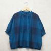 Branch m‘.,ブランチエム,ナチュラル,30代,40代,50代,60代,リネン,ゆったり,blouse,ブラウス,半袖,チェック,チェック柄,チェック柄ブラウス,コットンリネン,コットンリネンブラウス,ドルマン,ドルマンブラウス