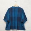 Branch m‘.,ブランチエム,ナチュラル,30代,40代,50代,60代,リネン,ゆったり,blouse,ブラウス,半袖,チェック,チェック柄,チェック柄ブラウス,コットンリネン,コットンリネンブラウス,ドルマン,ドルマンブラウス