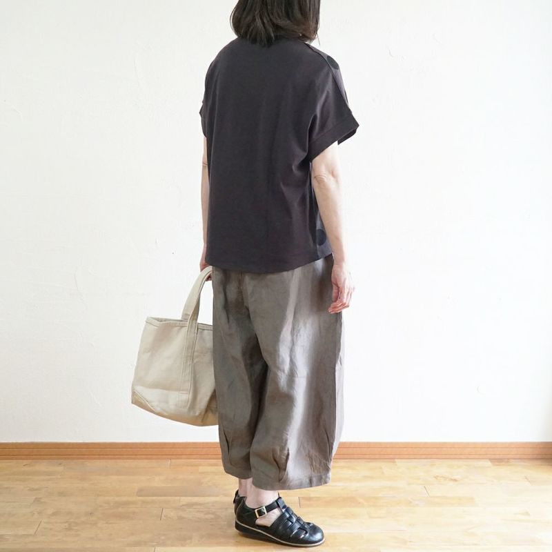 Branch m‘.,ブランチエム,ナチュラル,30代,40代,50代,60代,リネン,ゆったり,blouse,ブラウス,半袖,ドット,ドット柄,Tシャツ,カットソー,半袖Tシャツ,プルオーバー, 