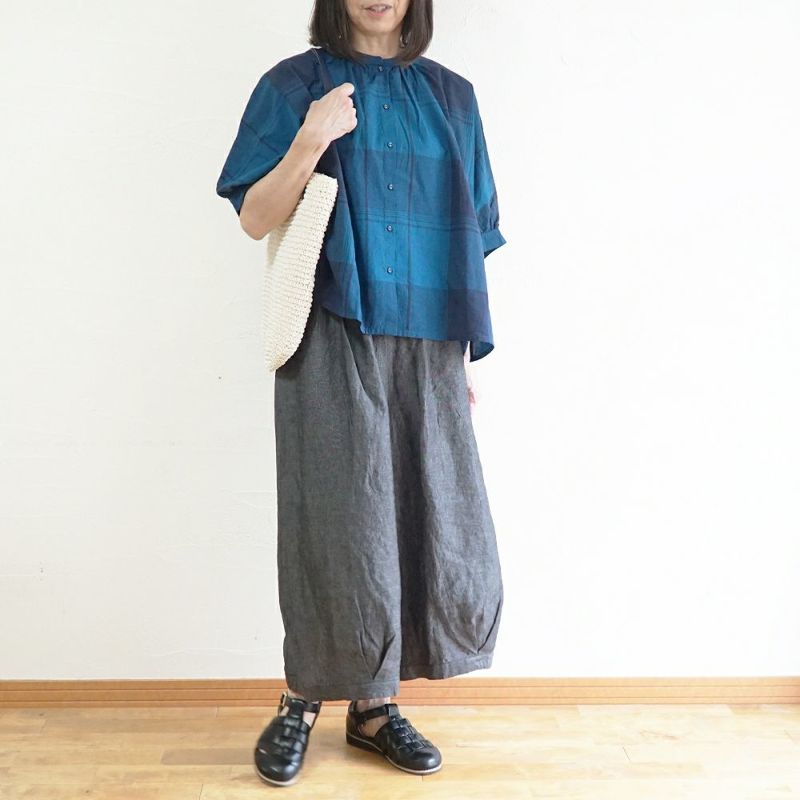 Branch m‘.,ブランチエム,ナチュラル,30代,40代,50代,60代,麻,ゆったり,pants,パンツ,ワイドパンツ,リネンパンツ,バルーンパンツ,