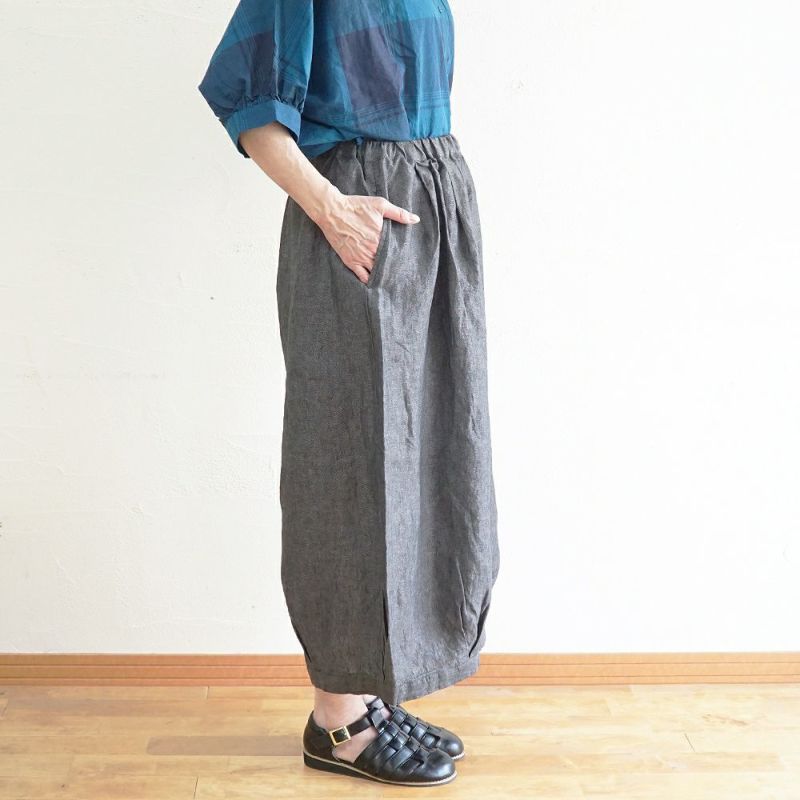Branch m‘.,ブランチエム,ナチュラル,30代,40代,50代,60代,麻,ゆったり,pants,パンツ,ワイドパンツ,リネンパンツ,バルーンパンツ,