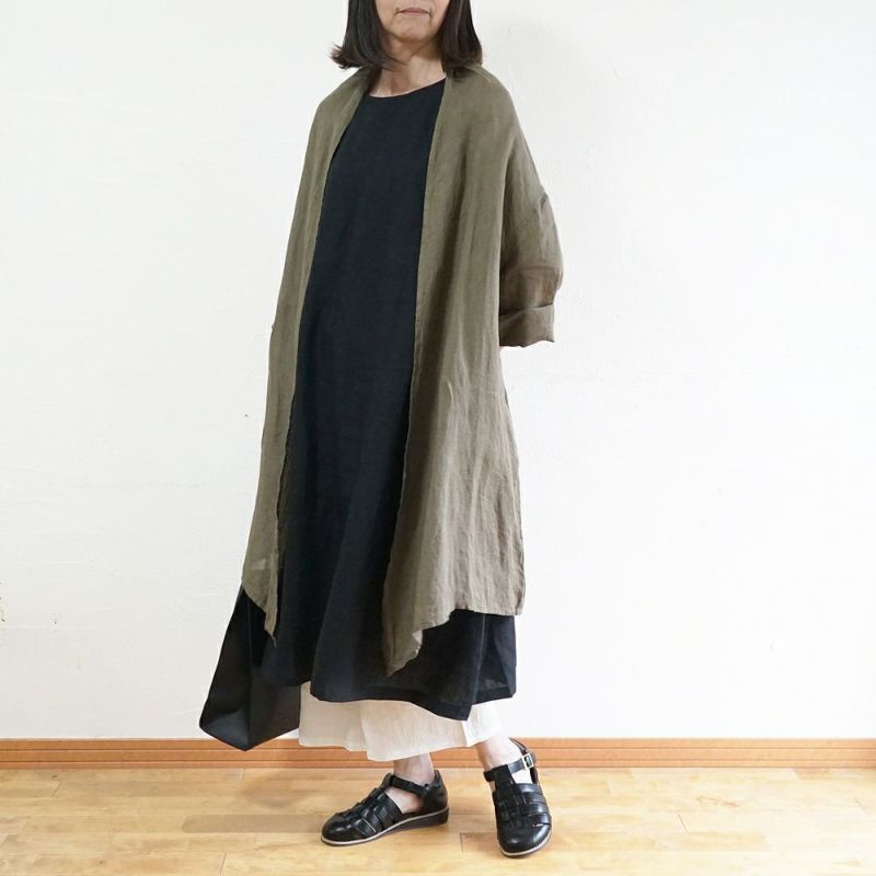 Branch m‘.,ブランチエム,ナチュラル,30代,40代,50代,60代,リネン,ゆったり,カーディガン,ショール,リネンカーデ,リネンカーディガン,リネンショール,ショールカーディガン,ストールカーディガン,紫外線対策,冷房対策