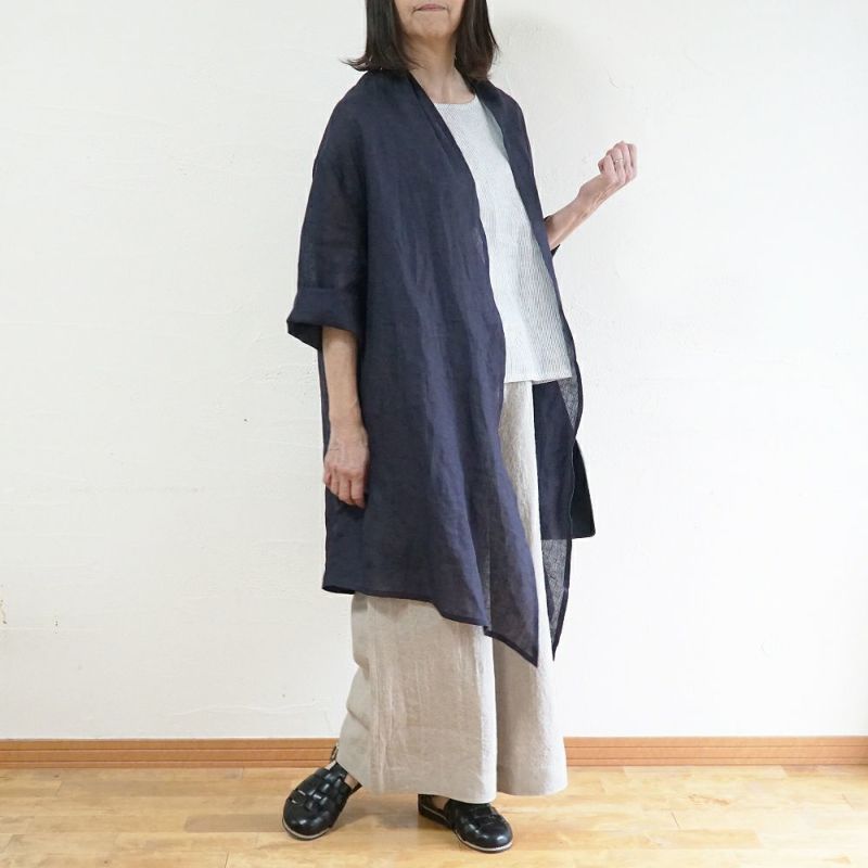 Branch m‘.,ブランチエム,ナチュラル,30代,40代,50代,60代,リネン,ゆったり,カーディガン,ショール,リネンカーデ,リネンカーディガン,リネンショール,ショールカーディガン,ストールカーディガン,紫外線対策,冷房対策