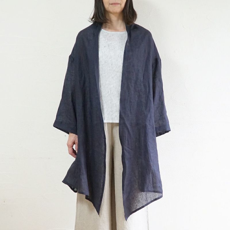 Branch m‘.,ブランチエム,ナチュラル,30代,40代,50代,60代,リネン,ゆったり,カーディガン,ショール,リネンカーデ,リネンカーディガン,リネンショール,ショールカーディガン,ストールカーディガン,紫外線対策,冷房対策