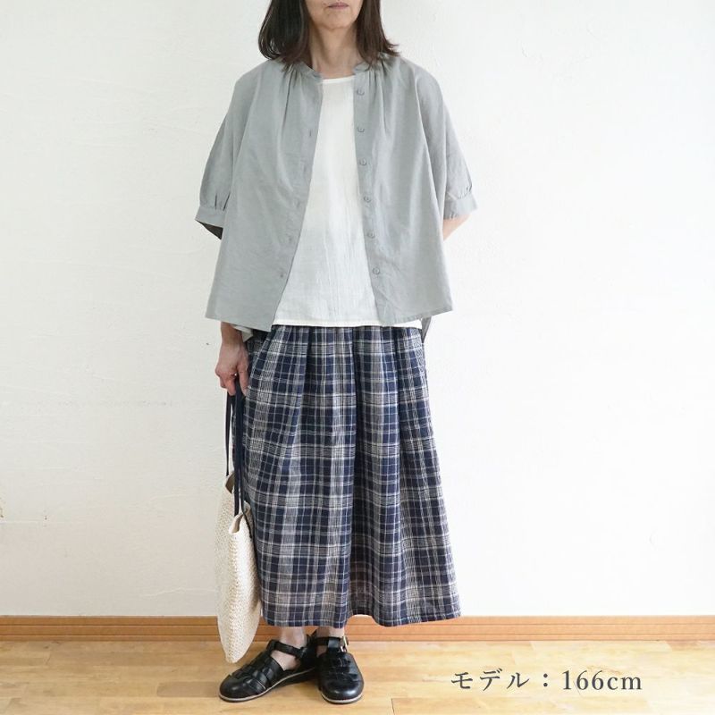 Branch m‘.,ブランチエム,ナチュラル,30代,40代,50代,60代,リネン,ゆったり,blouse,ブラウス,半袖,コットンリネン,ドルマンブラウス,ドルマンスリーブ
