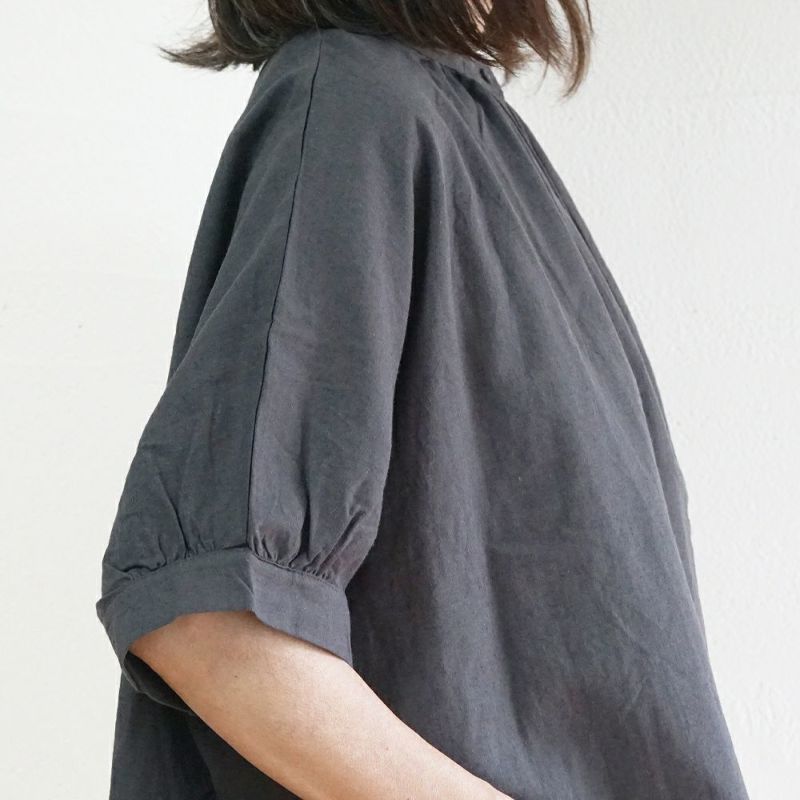 Branch m‘.,ブランチエム,ナチュラル,30代,40代,50代,60代,リネン,ゆったり,blouse,ブラウス,半袖,コットンリネン,ドルマンブラウス,ドルマンスリーブ