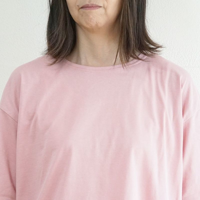 Branch m‘.,ブランチエム,ナチュラル,30代,40代,50代,60代,コットン,ゆったり,綿,Tシャツ,ビッグシルエット,オーバーシルエット,オーバーサイズ,カットソー,５分袖,５分袖Tシャツ