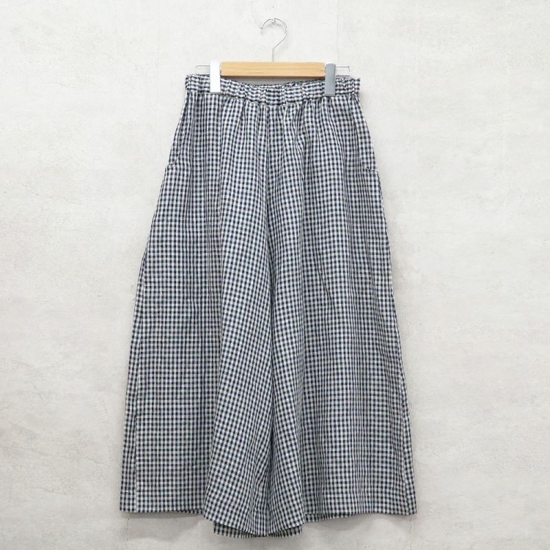 Branch m‘.,ブランチエム,ナチュラル,30代,40代,50代,60代,リネン,ゆったり,パンツ,リネンパンツ,ワイドパンツ,ギャザーパンツ,花柄パンツ,花柄,チェック,ギンガムチェック,チェックパンツ,スカパン 