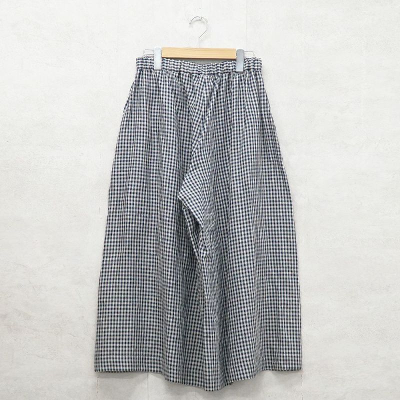 Branch m‘.,ブランチエム,ナチュラル,30代,40代,50代,60代,リネン,ゆったり,パンツ,リネンパンツ,ワイドパンツ,ギャザーパンツ,花柄パンツ,花柄,チェック,ギンガムチェック,チェックパンツ,スカパン 