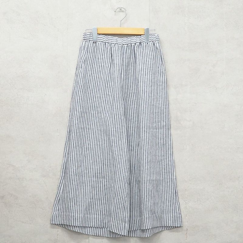 Branch m‘.,ブランチエム,ナチュラル,30代,40代,50代,60代,リネン,ゆったり,パンツ,リネンパンツ,ワイドパンツ,ストライプ,ストライプパンツ,