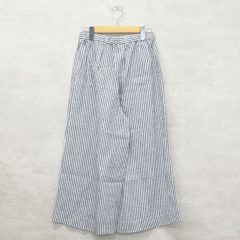 Branch m‘.,ブランチエム,ナチュラル,30代,40代,50代,60代,リネン,ゆったり,パンツ,リネンパンツ,ワイドパンツ,ストライプ,ストライプパンツ,