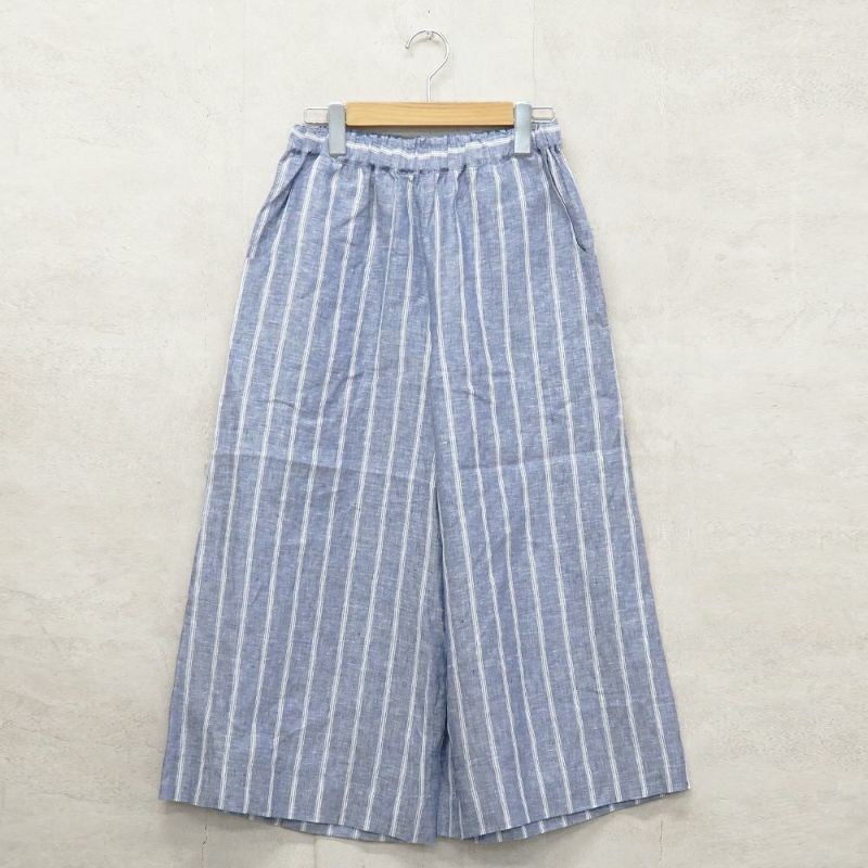 Branch m‘.,ブランチエム,ナチュラル,30代,40代,50代,60代,リネン,ゆったり,パンツ,リネンパンツ,ワイドパンツ,ストライプ,ストライプパンツ,