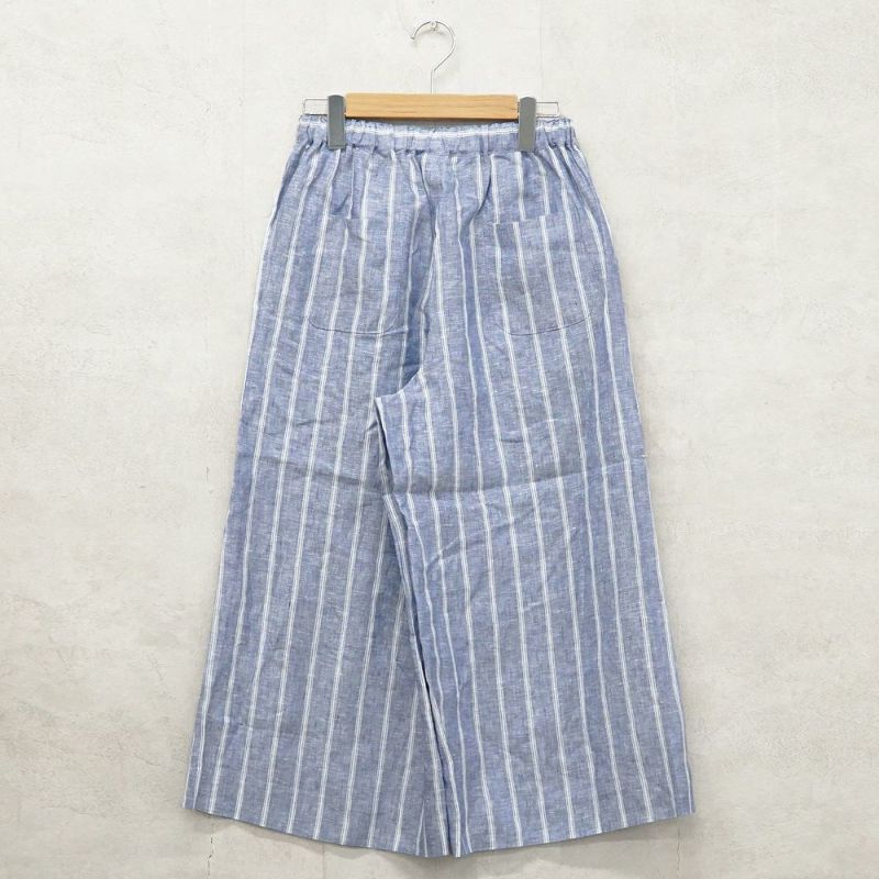 Branch m‘.,ブランチエム,ナチュラル,30代,40代,50代,60代,リネン,ゆったり,パンツ,リネンパンツ,ワイドパンツ,ストライプ,ストライプパンツ,
