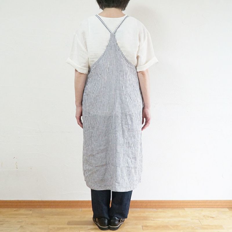 Branch m‘.,ブランチエム,ナチュラル,30代,40代,50代,60代,リネン,ゆったり,ワンピース,リネンワンピース,ストライプワンピース,ストライプ,キャミソールワンピース,キャミワンピ