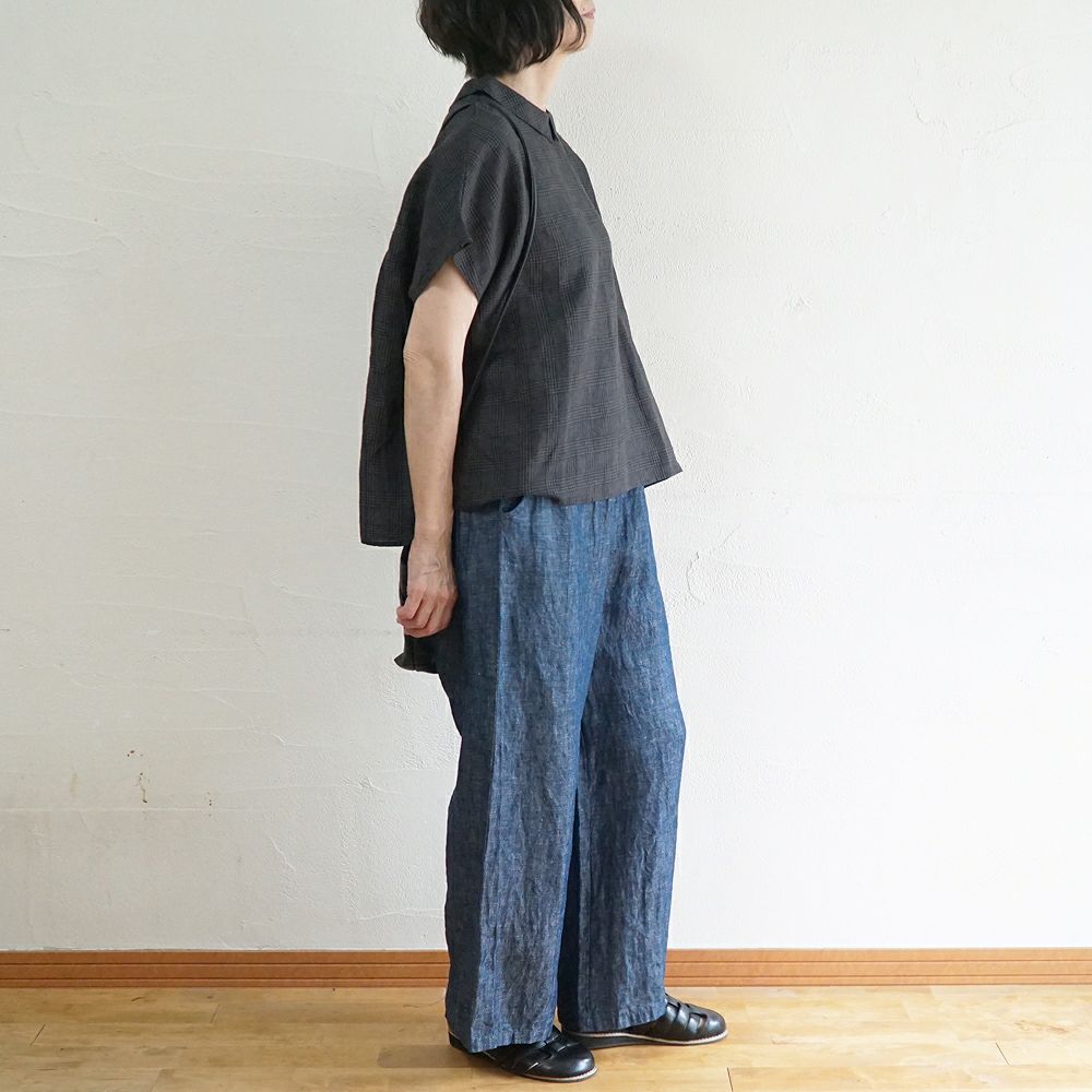 Branch m‘.,ブランチエム,ナチュラル,30代,40代,50代,60代,リネン,麻,ゆったり,パンツ,デニム,デニムパンツ,リネンデニム,ワイドパンツ,ワイドストレートパンツ,ストレートパンツ,デニムワイドパンツ,