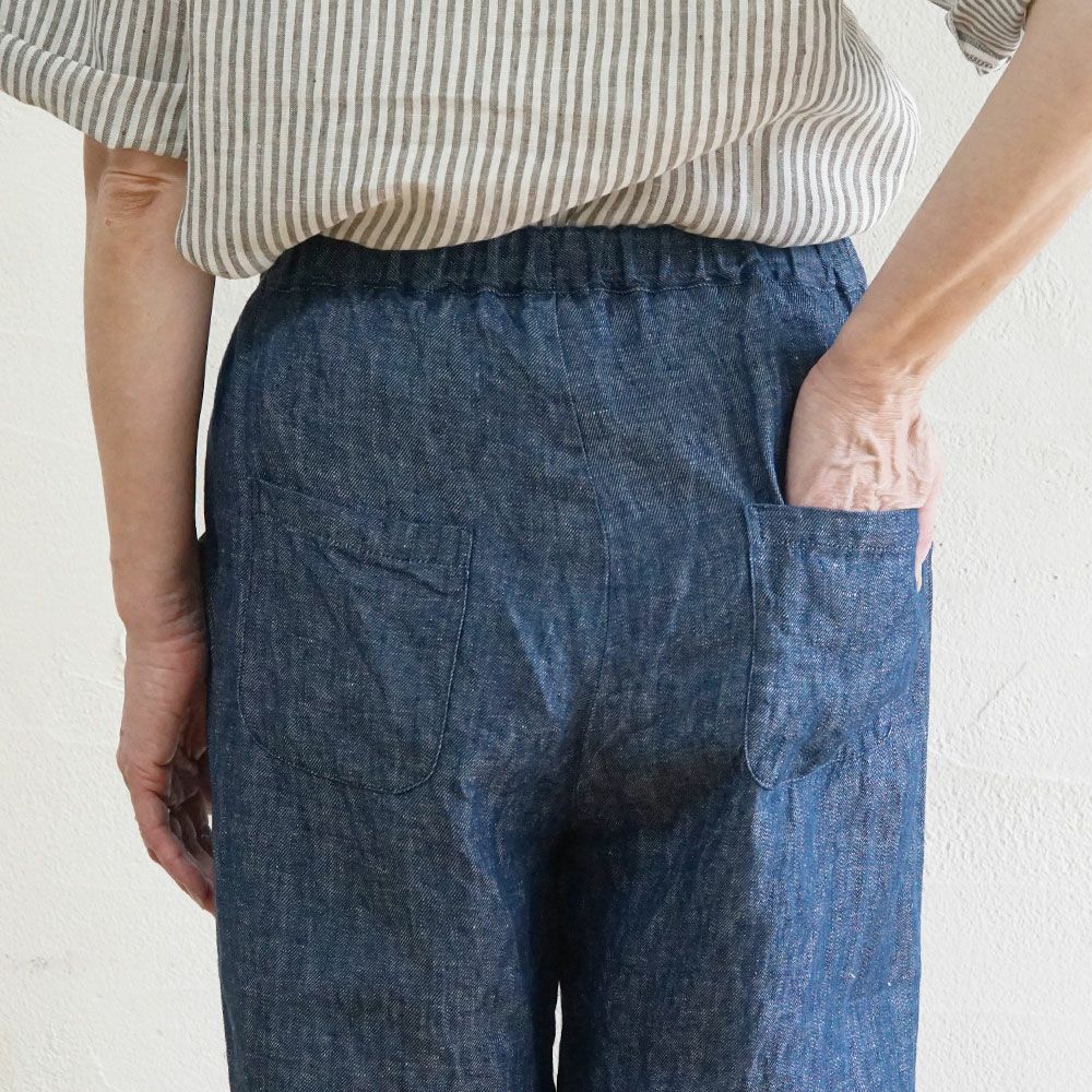 Branch m‘.,ブランチエム,ナチュラル,30代,40代,50代,60代,リネン,麻,ゆったり,パンツ,デニム,デニムパンツ,リネンデニム,ワイドパンツ,ワイドストレートパンツ,ストレートパンツ,デニムワイドパンツ,