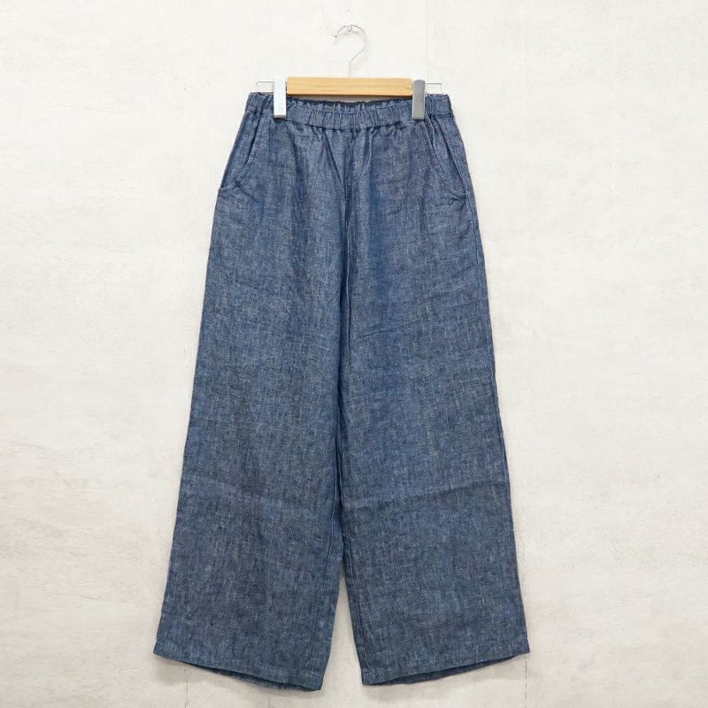 Branch m‘.,ブランチエム,ナチュラル,30代,40代,50代,60代,リネン,麻,ゆったり,パンツ,デニム,デニムパンツ,リネンデニム,ワイドパンツ,ワイドストレートパンツ,ストレートパンツ,デニムワイドパンツ,