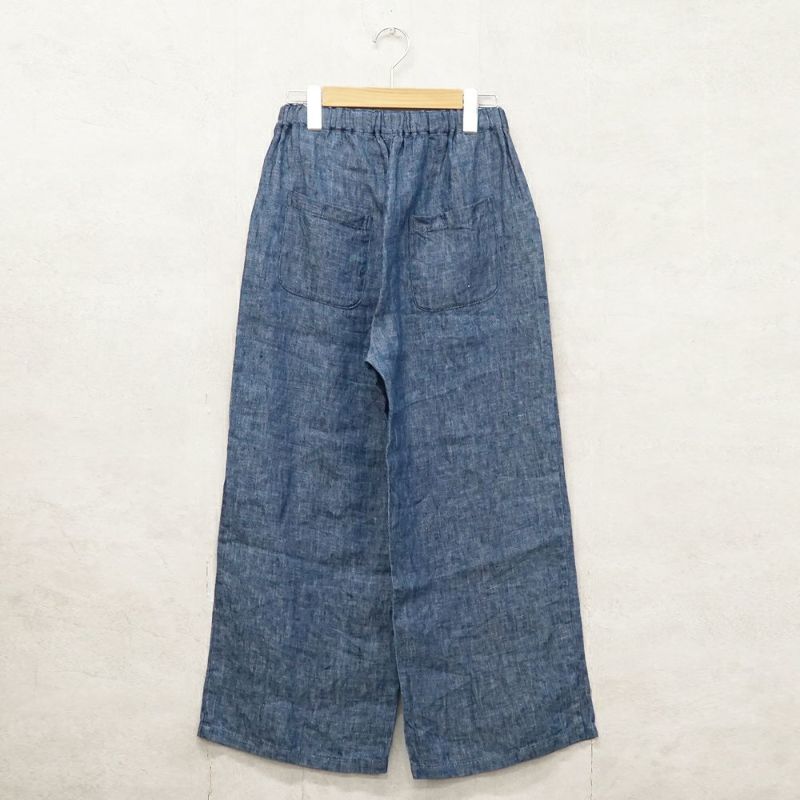 Branch m‘.,ブランチエム,ナチュラル,30代,40代,50代,60代,リネン,麻,ゆったり,パンツ,デニム,デニムパンツ,リネンデニム,ワイドパンツ,ワイドストレートパンツ,ストレートパンツ,デニムワイドパンツ,
