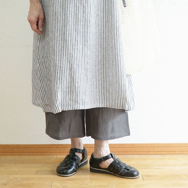 Branch m‘.,ブランチエム,ナチュラル,30代,40代,50代,60代,コーデセット,コーディネートセット,セット売り,ゆったり,ワンピース,リネン,リネンワンピース,５分袖ワンピース,,ストライプワンピース,リネンパンツ,ワイドパンツ,