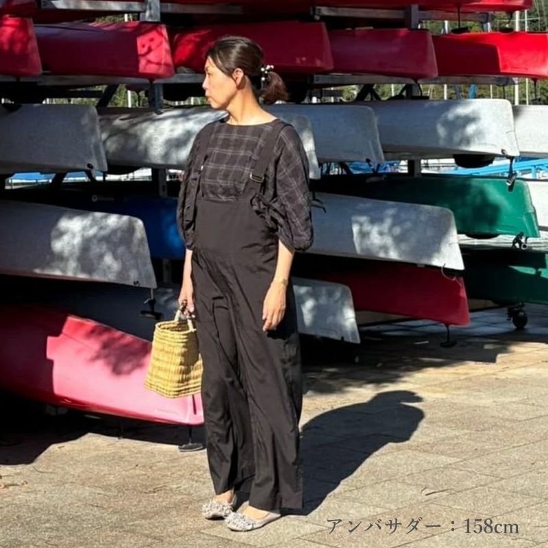 Branch m‘.,ブランチエム,ナチュラル,30代,40代,50代,60代,コットン,ゆったり,綿,チェック,ドルマンブラウス,ドルマンシルエット,チェックブラウス,シャーリングチェック,