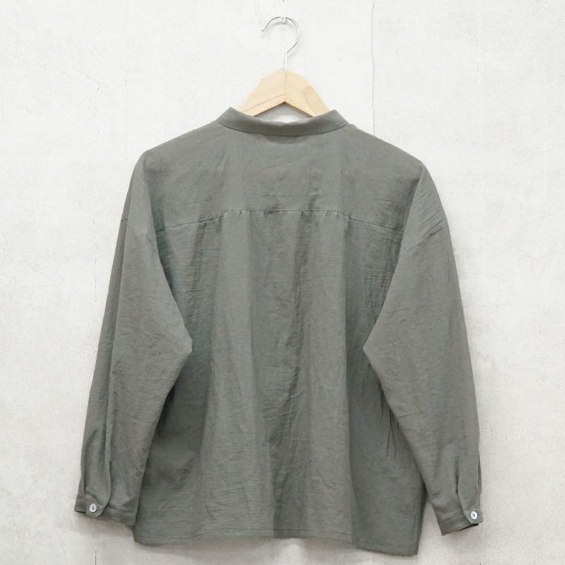 Branch m‘.,ブランチエム,ナチュラル,30代,40代,50代,60代,コットン,綿,ゆったり,ブラウス,コットンブラウス,綿ローン,東炊き,シアーブラウス,シアーシャツ,ノーカラーブラウス