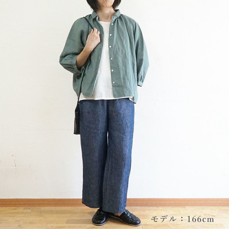 Branch m‘.,ブランチエム,ナチュラル,30代,40代,50代,60代,コーデセット,コーディネートセット,セット売り,ゆったり,blouse,ブラウス,リネン,リネンブラウス,ドルマンブラウス,デニム,リネンデニム,デニムパンツ,デニムコーデ,ストレートパンツ,ストレートデニム,ワイドパンツ,