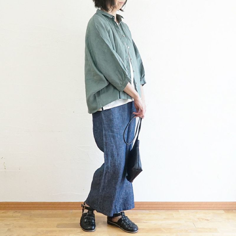 Branch m‘.,ブランチエム,ナチュラル,30代,40代,50代,60代,コーデセット,コーディネートセット,セット売り,ゆったり,blouse,ブラウス,リネン,リネンブラウス,ドルマンブラウス,デニム,リネンデニム,デニムパンツ,デニムコーデ,ストレートパンツ,ストレートデニム,ワイドパンツ,