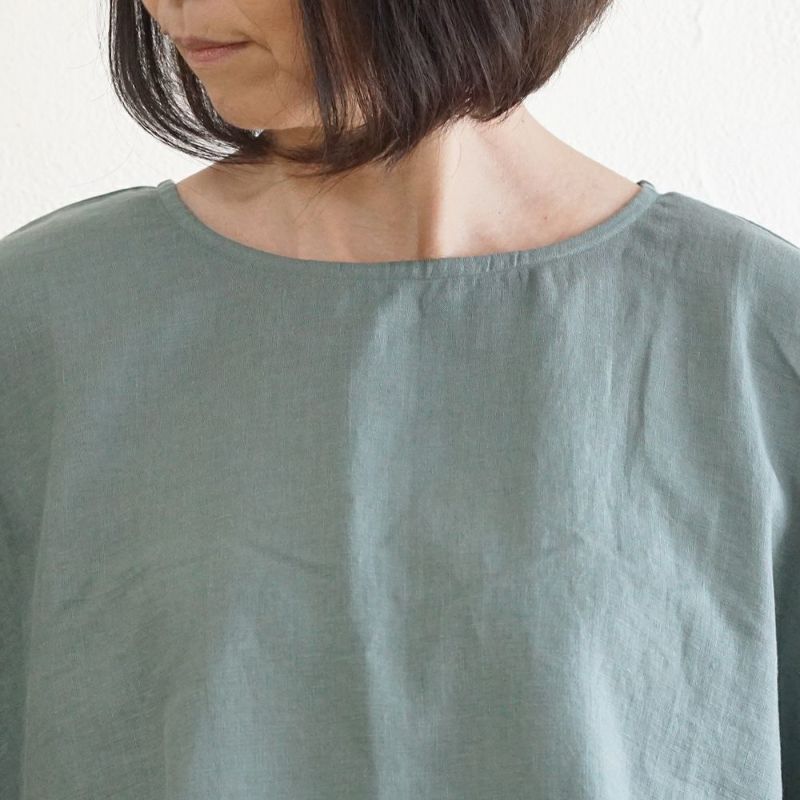 Branch m‘.,ブランチエム,ナチュラル,30代,40代,50代,60代,リネン,ゆったり,ブラウス,リネンブラウス,プルオーバー,プルオーバーブラウス,Tシャツ 